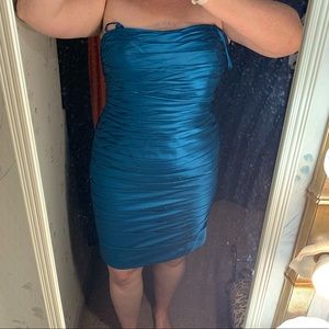 Adrianna Papell Collection Teal strapless dress size 10/L